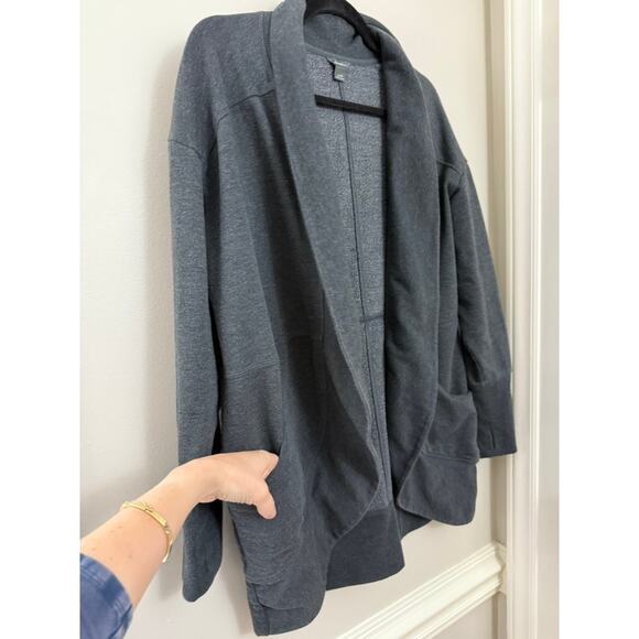 Eddie Bauer Loungewear Capsule Minimalist Camp Fleece Open Cardigan Sweater L - Picture 4 of 14